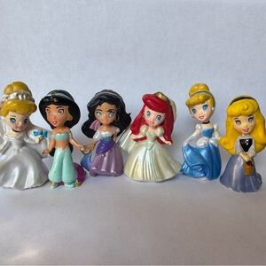 Disney Princess Zizzlingers Figurines - Lot of 6